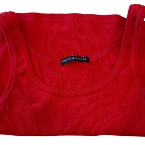 Brandy Melville Ribbed Tank Top - Red
